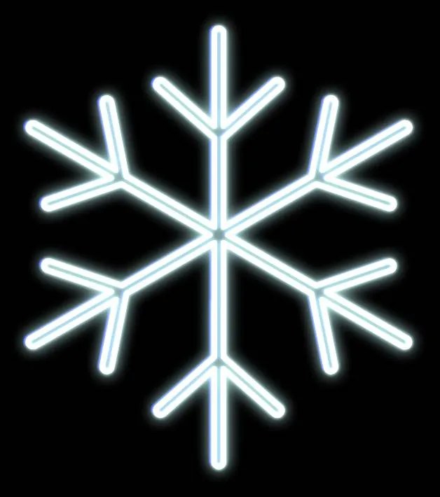 DECOLED LED světelná vločka III, závěsná, pr. 83 cm, ledově bílá