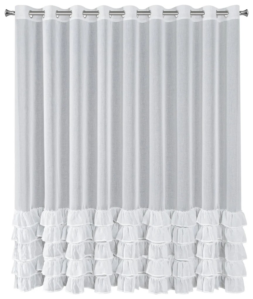 ZÁCLONA NA KRÚŽKOCH DANI1 300X250 CM BIELA