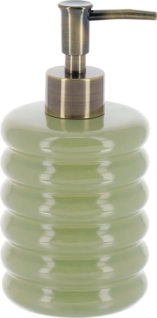 Dávkovač mydla Olive, zelená/so zlatými prvkami, 400 ml