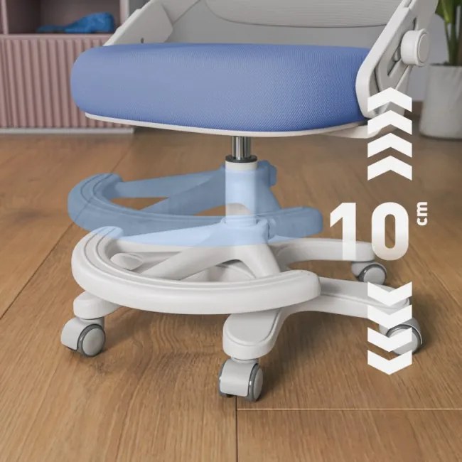 Detská otočná stolička Mark Adler Junior 4.3 modrá / sivá