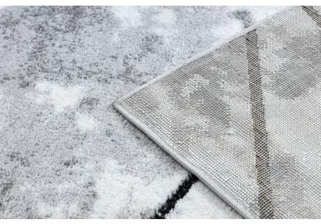 Moderný koberec COZY Polygons, geometrický , trojuholníky - Štrukturálny, dve vrstvy rúna, šedá Veľkosť: 80x150 cm