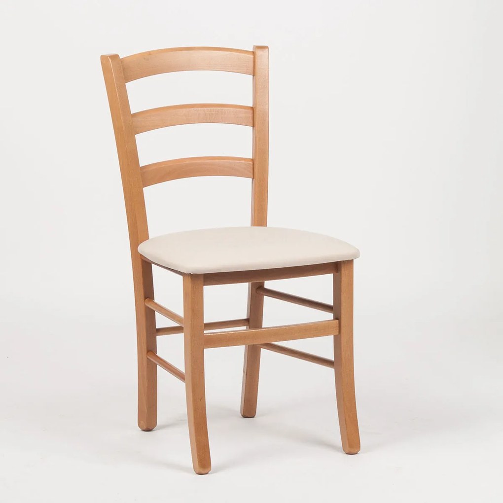 Stima stolička PAYSANE s čalúneným sedákom Vyberte odtieň ->: Dub, Vyberte látku ->: LUX Béžová 25