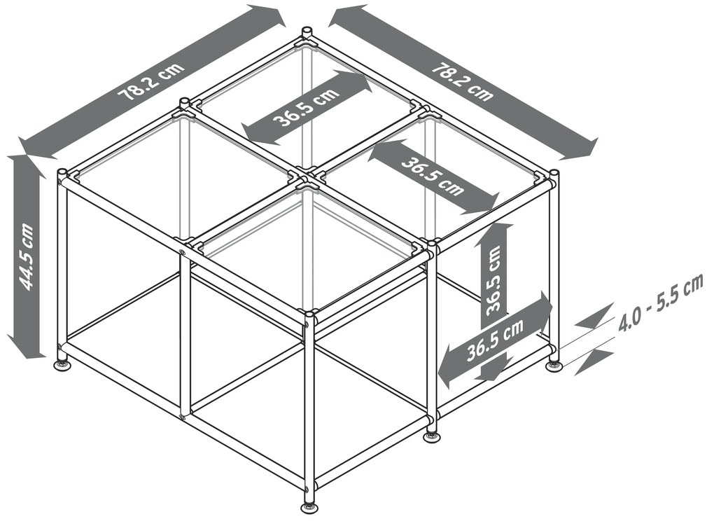 Konferenčný stolík na kolieskach »CN3«, biely