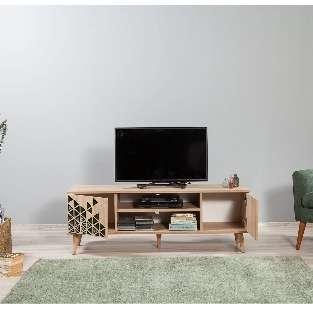 TV stolík/skrinka Thalia 121 (dub sonoma). Akcia -18%. Vlastná spoľahlivá doprava až k Vám domov. 1088365