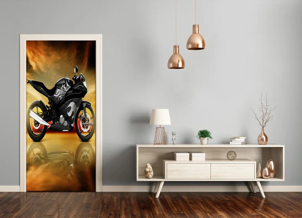 Fototapeta samolepiace na dvere motorka šport 95x205 cm