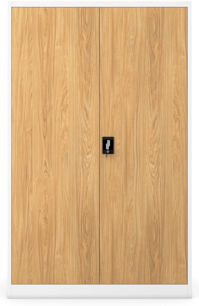 Kovová kancelárska skrinka Biely/ Zlatý dub: Eco Design JAN II