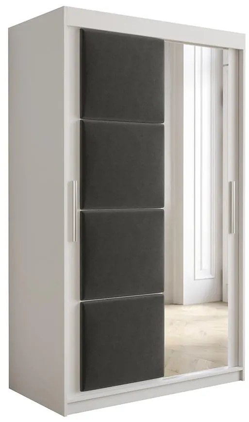 Skriňa Tapi 120 Biely/Šedá