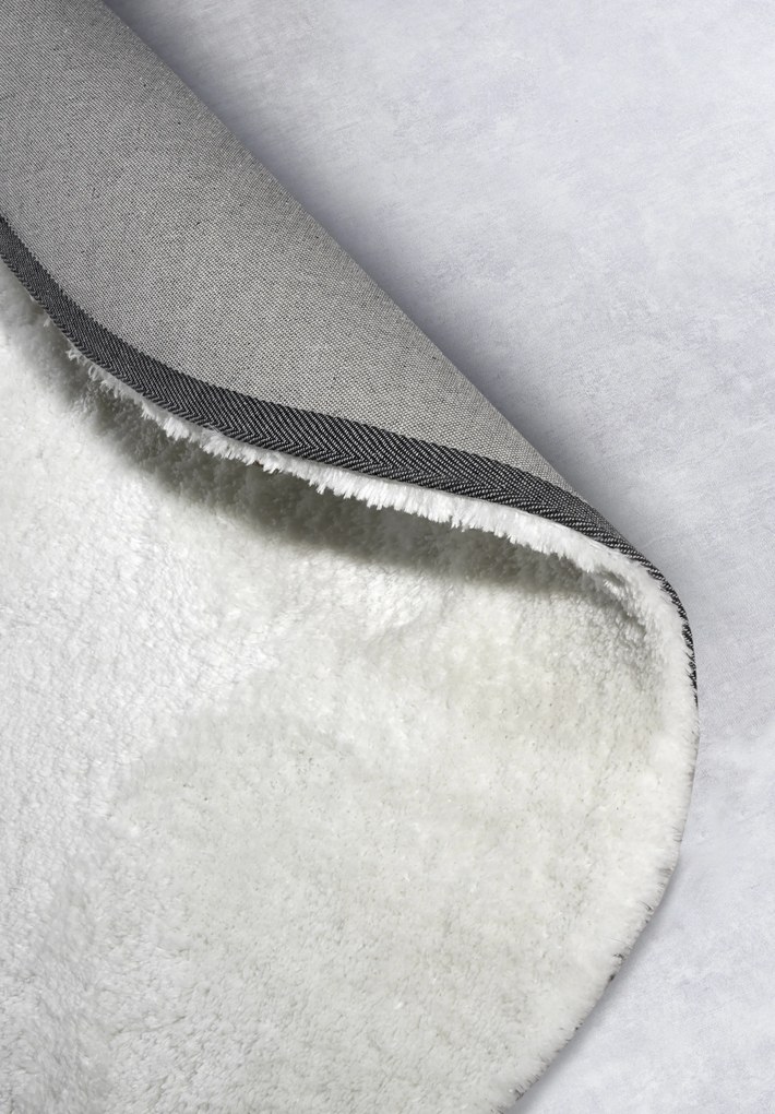 Hanse Home, Kusový koberec Myk 106112 White kruh, 200x200 (priemer) kruh, biela, obývacia izba