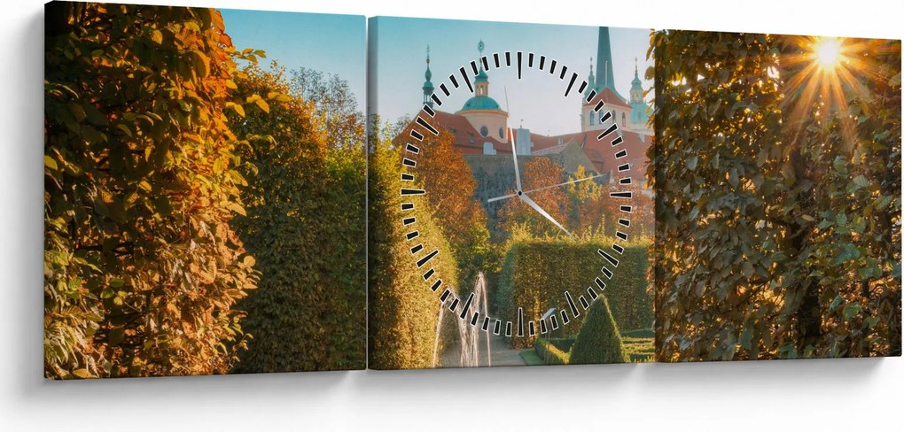 Obraz - Valdštejnský palác (s hodinami) (90x30 cm)