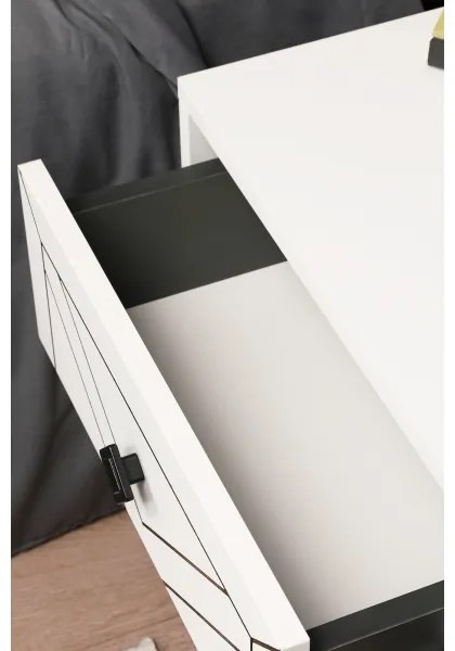 Nočný stolík LUNA 50x55 cm biela