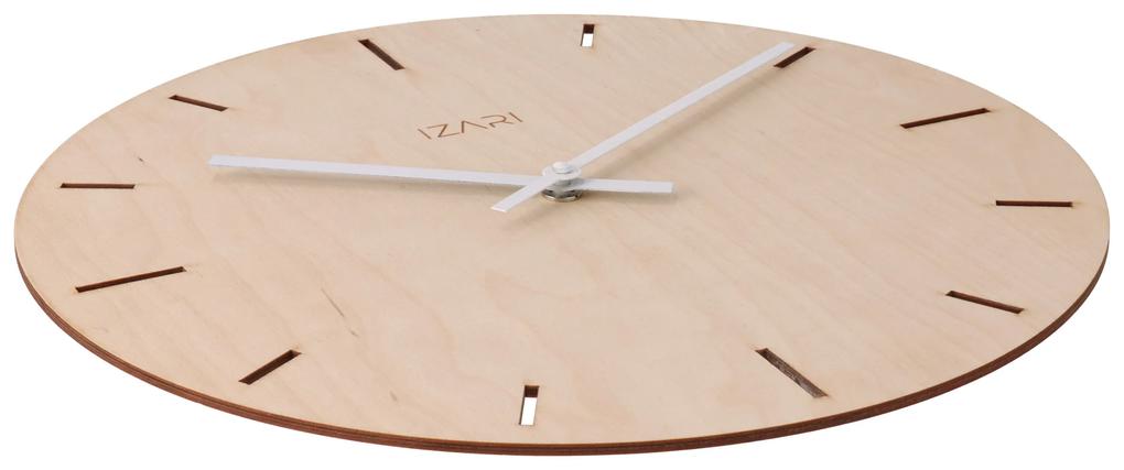 IZARI brezové indexové hodiny 34 cm - biele ručičky