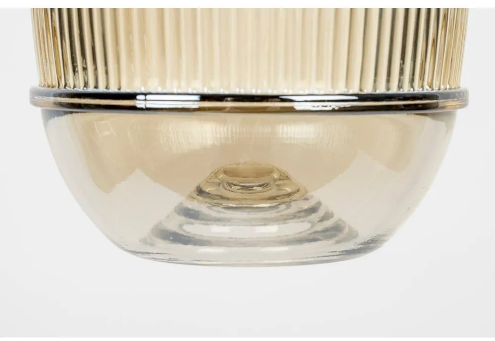 Závesné svietidlo v zlatej farbe so skleneným tienidlom ø 12 cm Robin - White Label