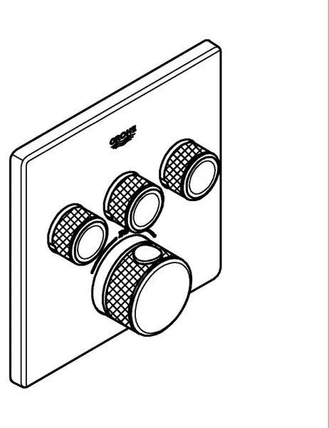 GROHE 29126AL0 - Termostat GROHTHERM SMARTCONTROL 158 × 158 mm grafit