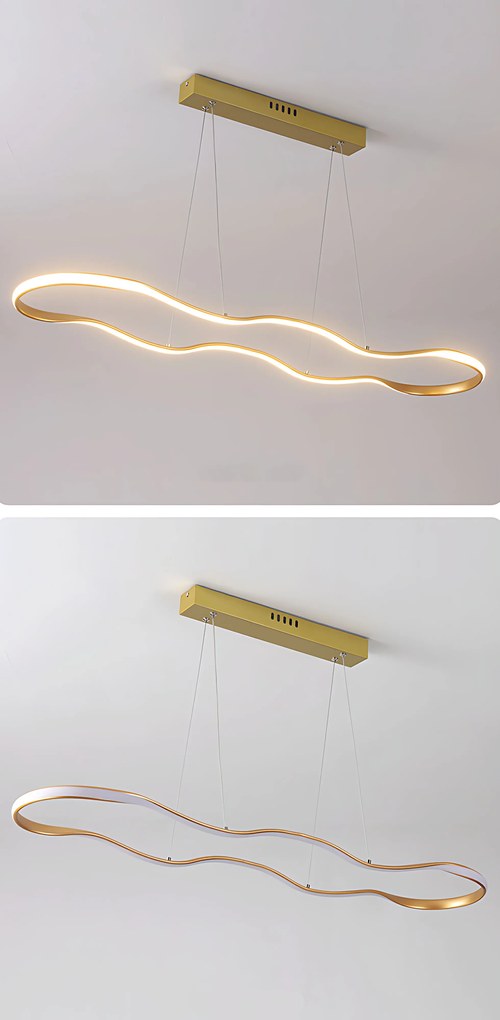 Toolight Toolight, stropné svietidlo 120cm, 24W, 3000K, LHJ027-CP, zlatá lesklá, OSW-50012