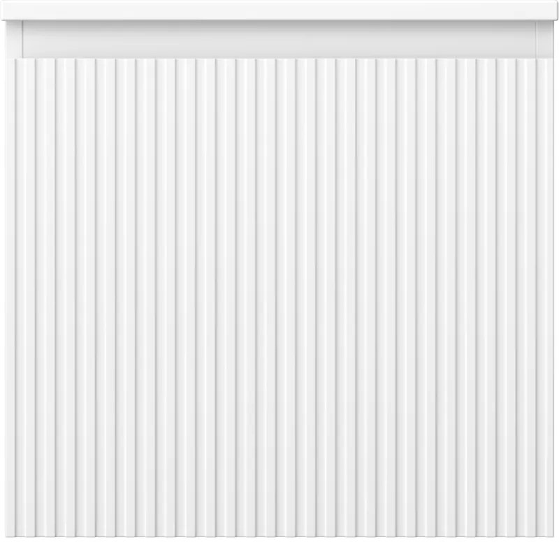 Mexen Rivel, kúpeľňová skrinka 50 cm s pracovnou doskou, 1 zásuvka, drážkovaná, biela matná, 91A20-05047-1-BFC01