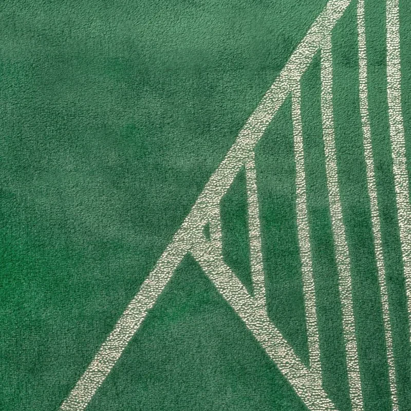 Dekorstudio Deka s geometrickým vzorom GINKO3 150x200cm - tmavozelená Rozmer deky: 150x200cm