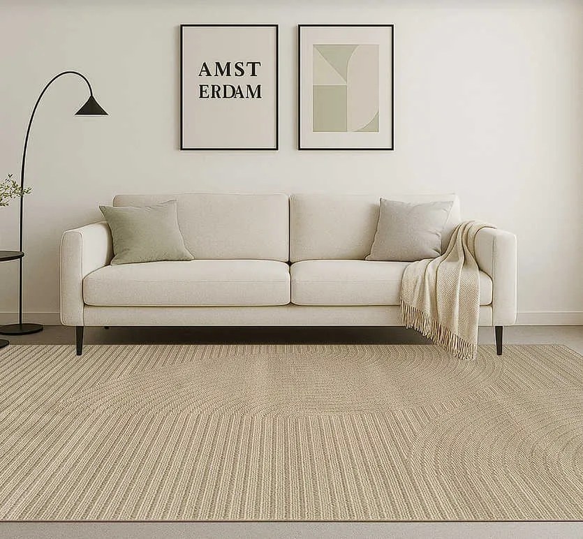 TZ Béžový obdĺžnikový geometrický koberec Strado Polo Path Camel vzor pruhy Rozmer: 160x230 cm