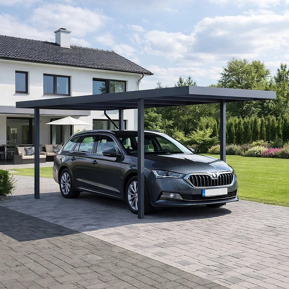 Kovový prístrešok na auto 5,3x3,2 m (antracit)