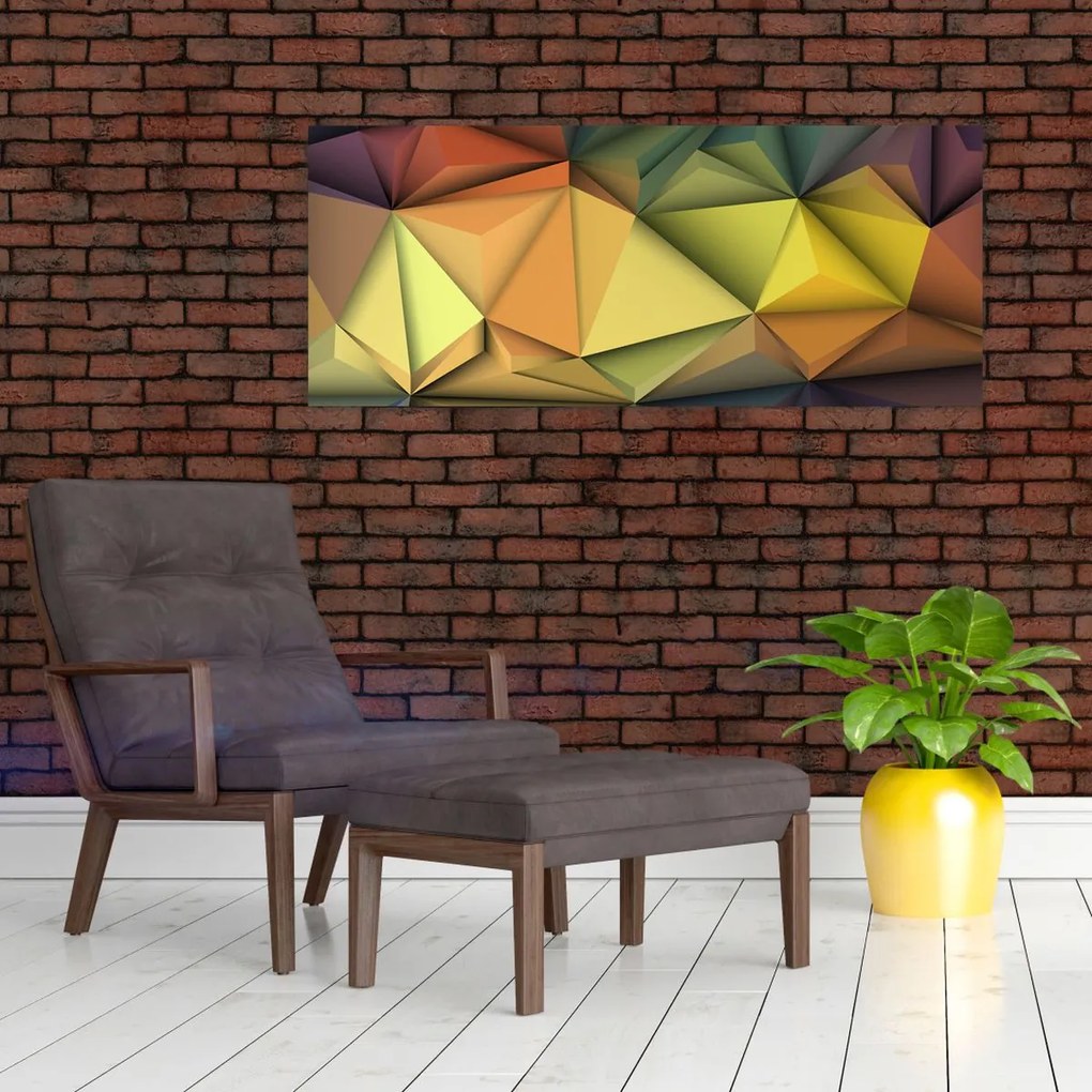 Obraz - Polygonálna 3D abstrakcia (120x50 cm)