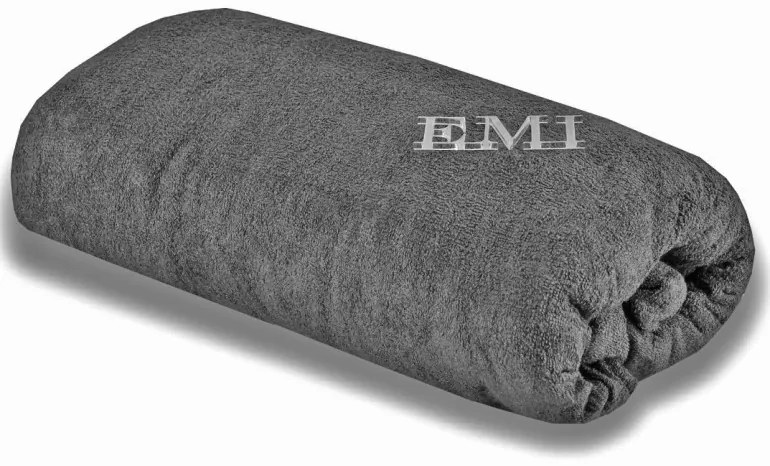 Plachta posteľná sivá froté EMI, Plachta 90x200