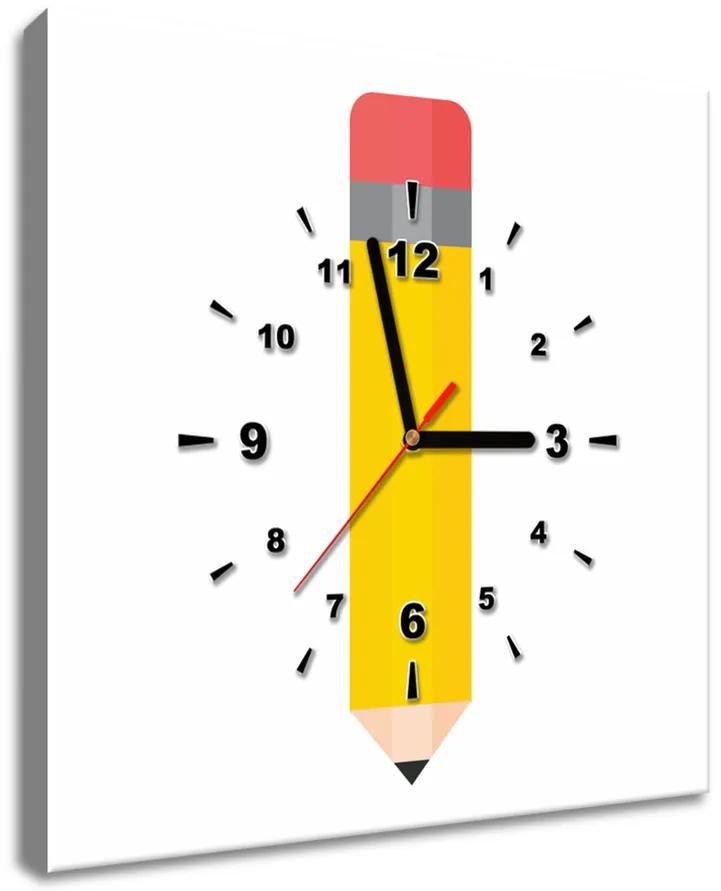 Gario Obraz s hodinami Ceruzka Rozmery: 40 x 40 cm