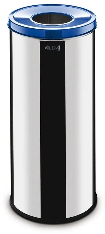 Alda Kovový kôš na triedený odpad 45 L nerez lesklý, papier