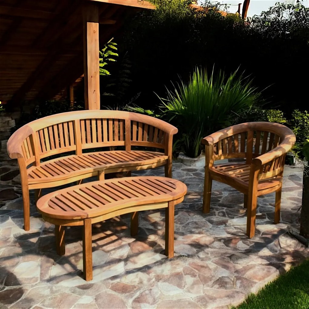 FABIO set - teaková záhradná sedacia súprava