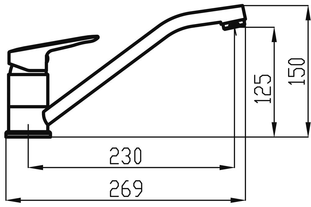 Novaservis, Dřezová baterie Metalia 54 ECO, chrom, 54091-0E