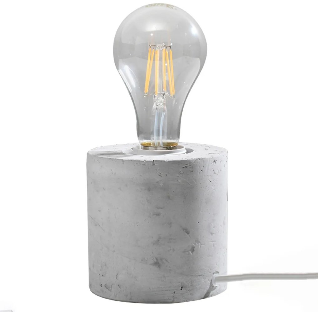 Stolná lampa Salgado, betónové telo svietidla