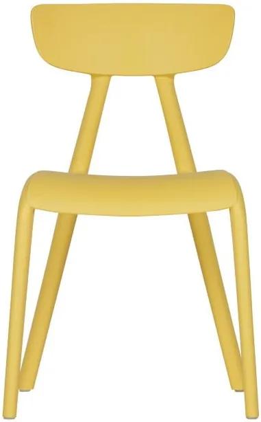 Žltá detská jedálenská stolička WOOOD Wisse