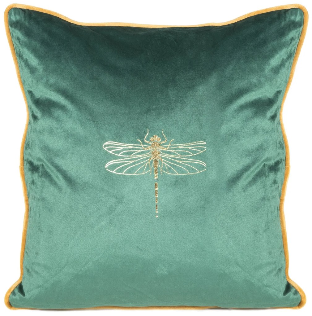 DEKORAČNÁ OBLIEČKA NA VANKÚŠ LORI 45X45 CM TMAVOZELENÁ