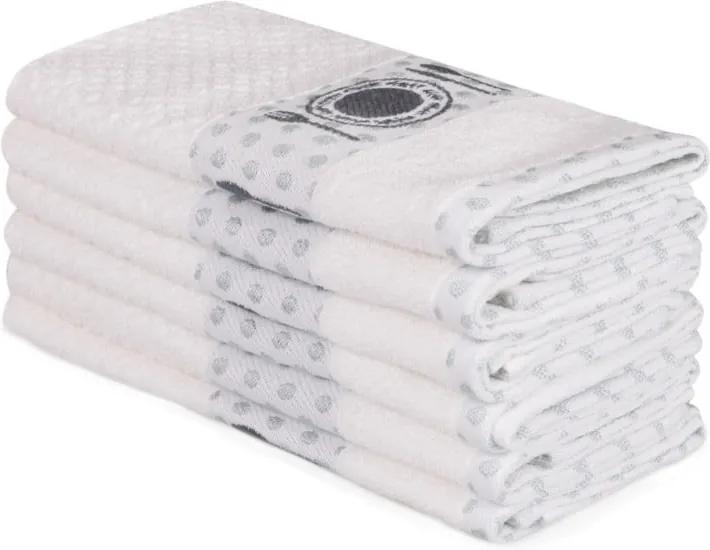 Sada 6 béžových bavlnených uterákov Beyaz Carrie, 30 × 50 cm