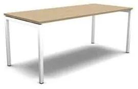 Rovný kancelársky stôl MOON U, 180 x 80 x 74 cm, biely/biely