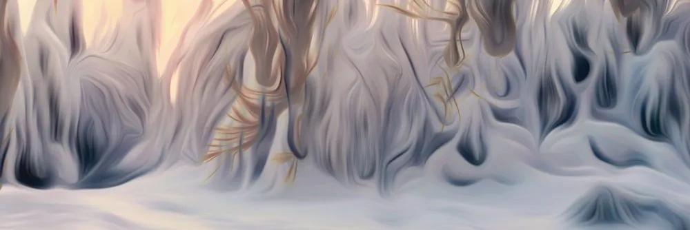 Obraz zamrznuté korene stromu - 120x40