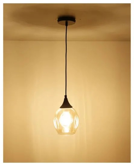 Luster na lanku ASPA 1xE27/40W/230V čierna