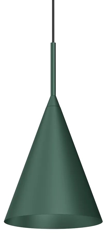 Závesné svietidlo Capital, 1x zelené kovové tienidlo, (fi 17cm), gr
