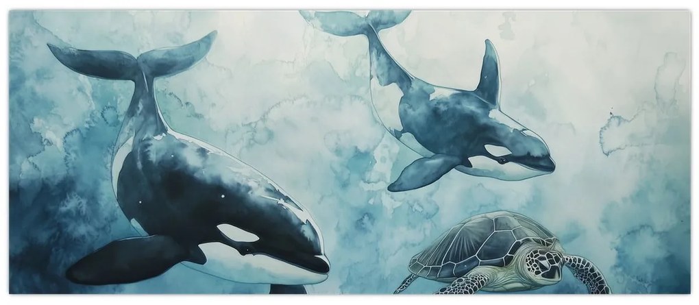 Obraz - Podmorská maľba (120x50 cm)