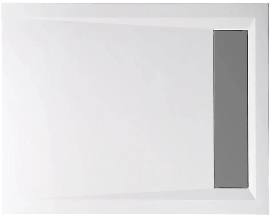 Polysan Polysan, VARESA sprchová vanička z liateho mramoru so záklopom, obdĺžnik 100x80x4cm, 71605