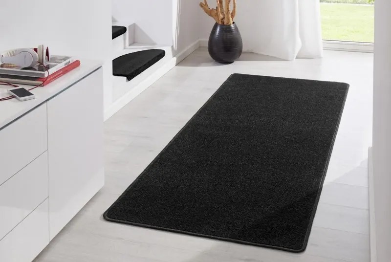 Hanse Home, Kusový koberec Fancy 103004 Schwarz - čierny, 80x200, čierna, obývacia izba