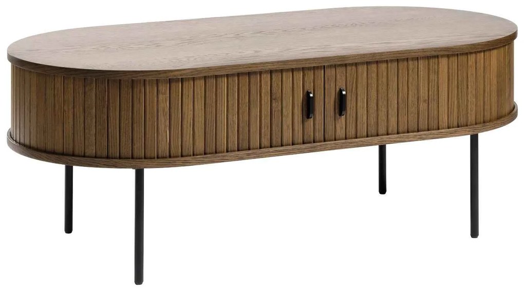 Dizajnový konferenčný stolík Vasiliy 120 cm dymový dub