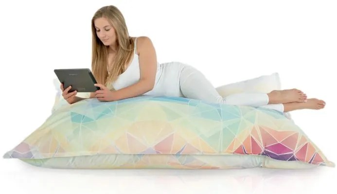 Veľký relaxačný vankúš Pastel Abstract – moderný dizajn a pohodlie pre každého Veľkosť: XL