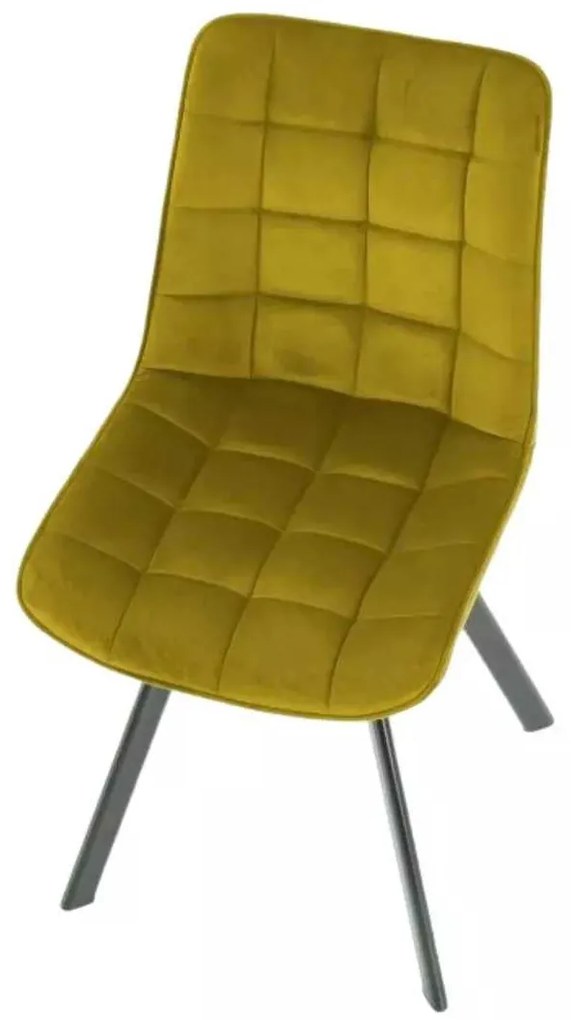 LuxuryForm DESIGN Jedálenská stolička ORLEN VELUR - žltá
