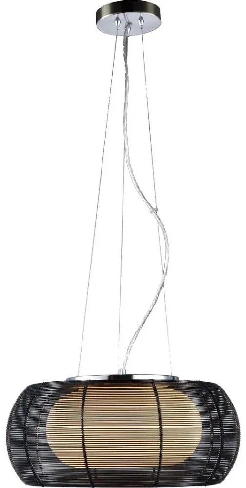 Searchlight 20025 - Luster na lanku 2xE27/60W/230V pr. 40 cm čierna