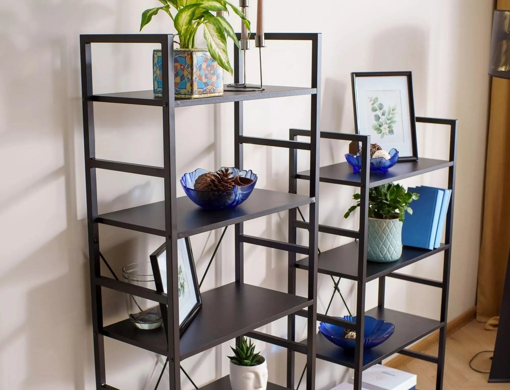 Regál Loftys R4 60 cm čierny