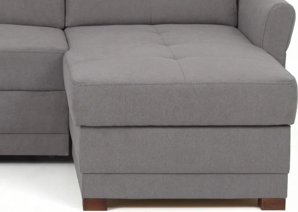 Rohová sedacia súprava Harris, ocelovo šedá látka, pravý roh