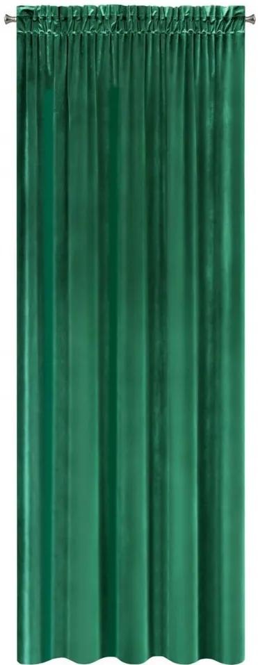 Luxusné zamatové závesy zelenej farby Dĺžka: 300 cm