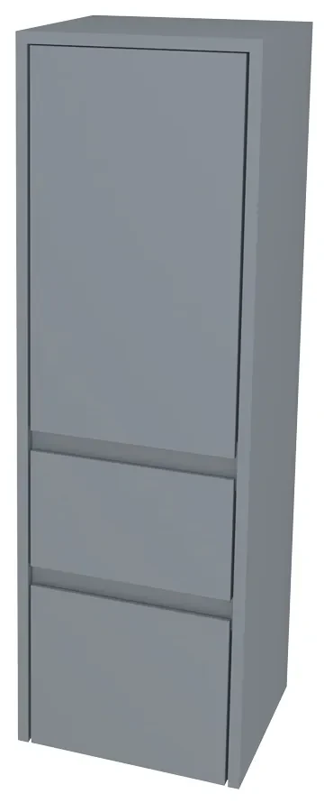 Mereo, Mereo Opto kúpeľňová skrinka vysoká 125 cm, pravé otváranie, Multidecor, Monumentálna sivá, MER-CN995PMSO1