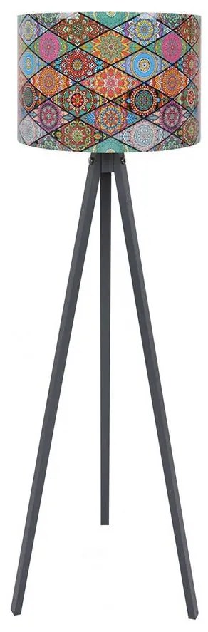 Stojacia lampa AYD 1xE27/60W/230V pestrofarebná/šedá