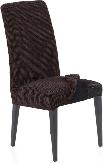 Super strečové poťahy NIAGARA čokoládová stoličky s operadlom 2 ks (40 x 40 x 55 cm)