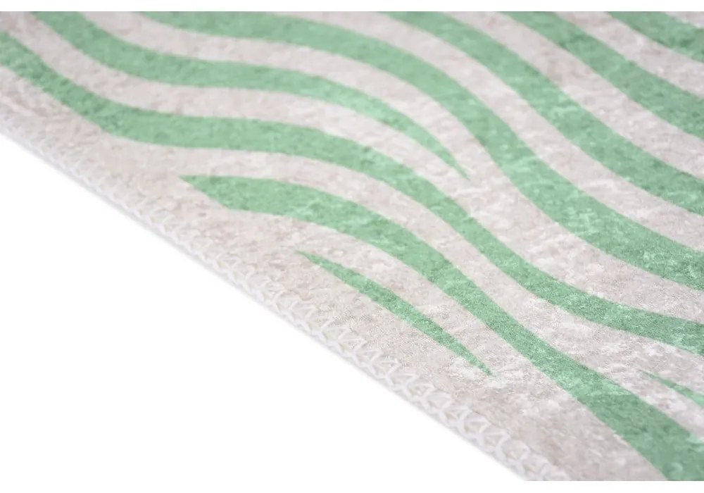 Zelený prateľný koberec 80x150 cm Green Zebra – Vitaus
